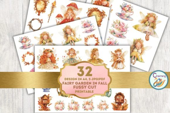 Download Fussy Cut: Fairy Garden in Autumn - Premium Resources