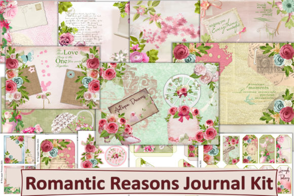 Download Vintage Romantic Journal Kit + Ephemera - Journal kit Collection