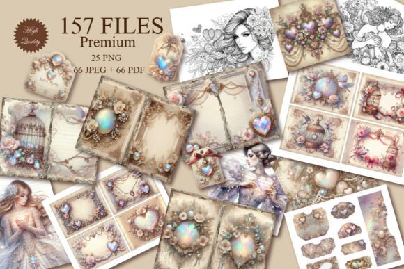 Download Love Letters Ephemera Junk Journal Kit - Journal kit Collection