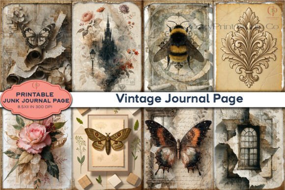 Download Vintage Journal Collage Pages - Collage Collection