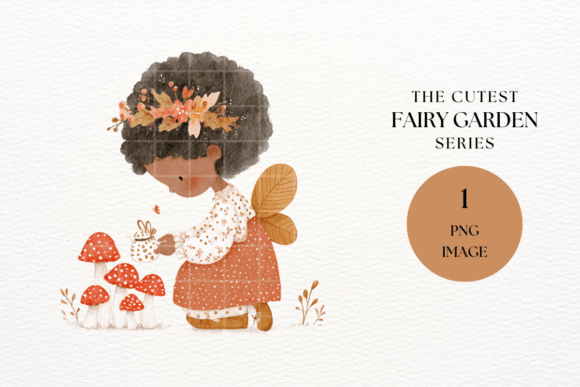 Download Autumn Fairy Girl Mushroom Garden PNG - Premium Bundle
