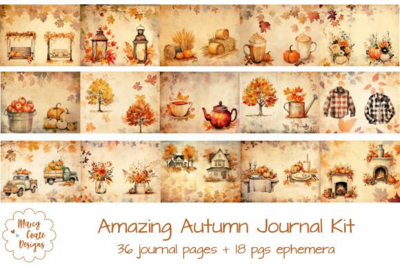 Download Amazing Autumn Junk Journal Kit - Journal kit Collection